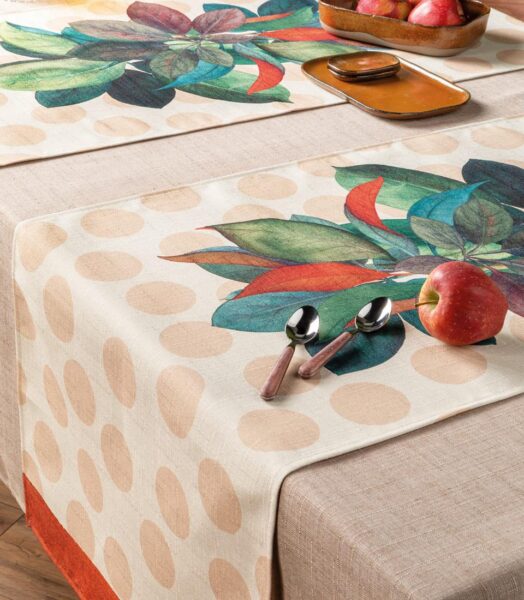 Flora pois - runner antimacchia 50x155 L'oca Nera