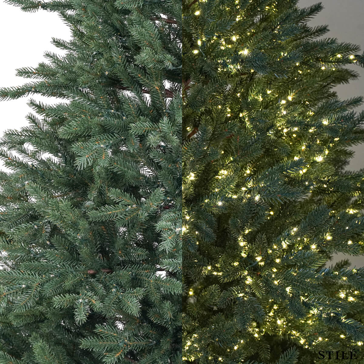 TONALE LUX – Albero di Natale Verde in PE con Led Integrati e Tronco Effetto Legno H.210 cm – 1318 tips – 6700 microLED – diametro 167 cm - immagine 3